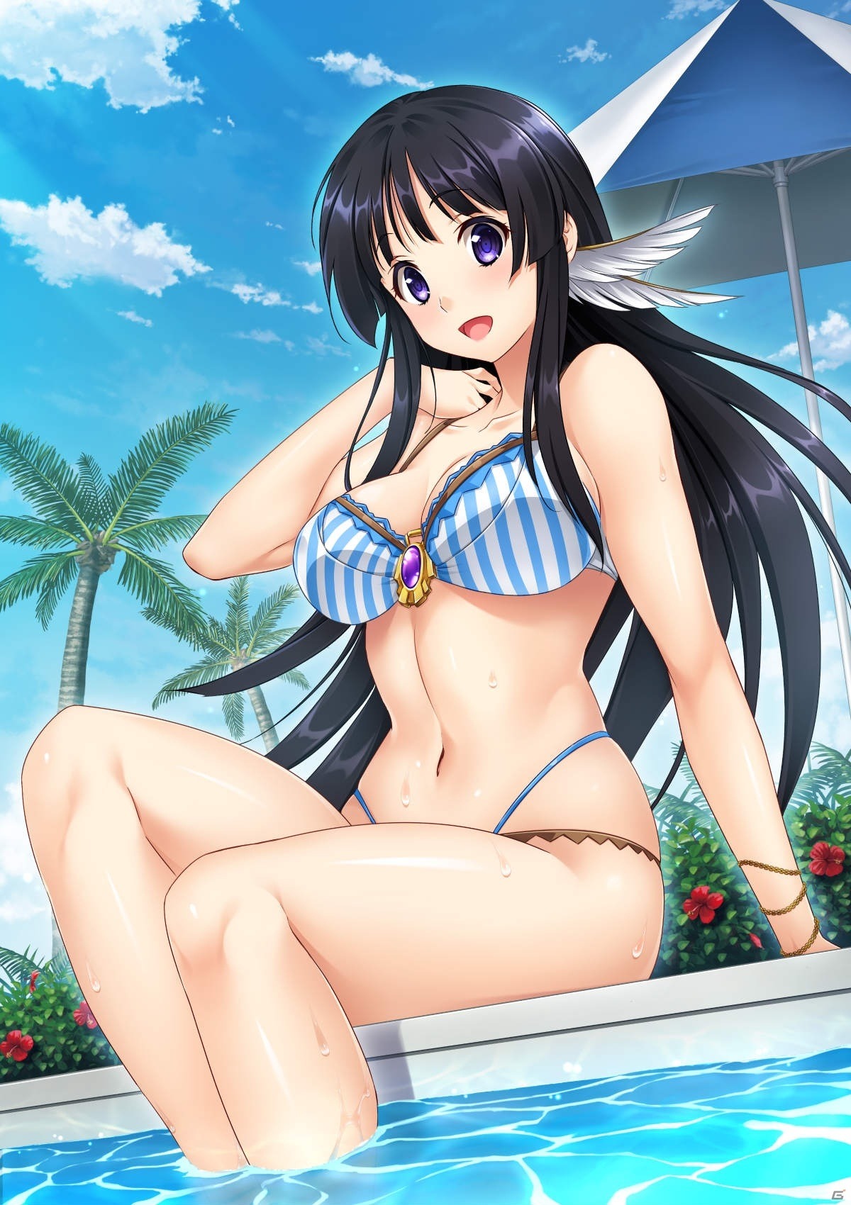 Giga Tsunashima Shirou Jinki Jinki Resurrection Tsuzaki Aoba Bikini Swimsuits Wet 923186